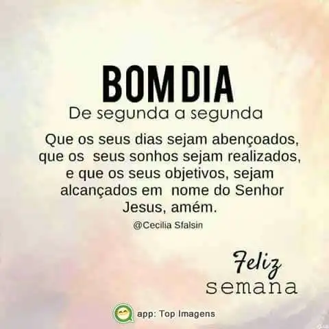 Bom dia, feliz semana