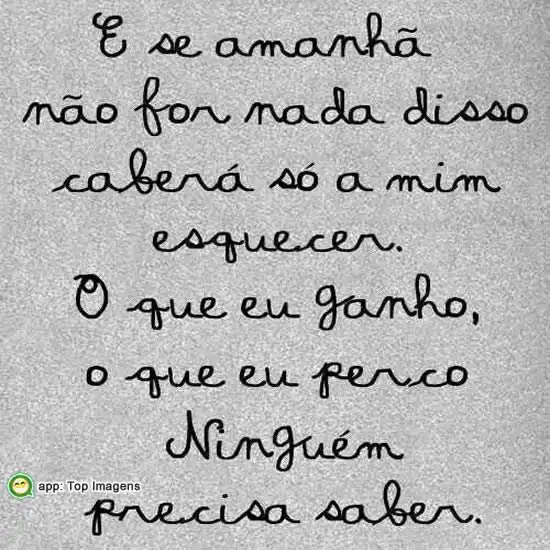 Se amanhã não for nada disso