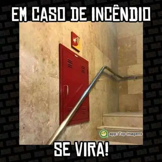 Em caso de incêndio