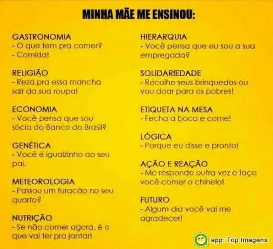 Minha mãe me ensinou