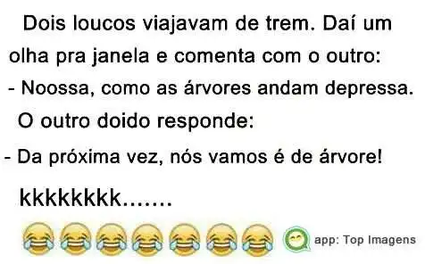 Piada de louco no trem