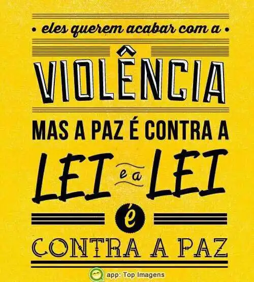 Querem acabar com a violência