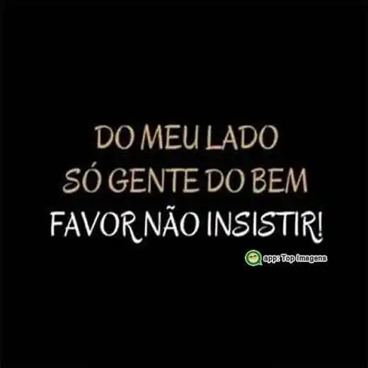 Do meu lado só gente do bem