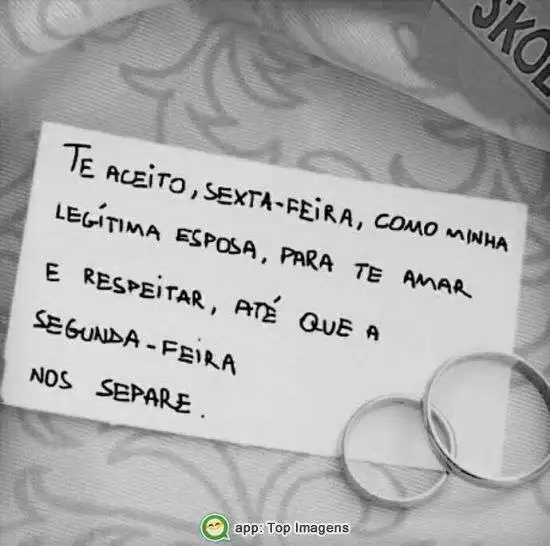 Te aceito sexta-feira