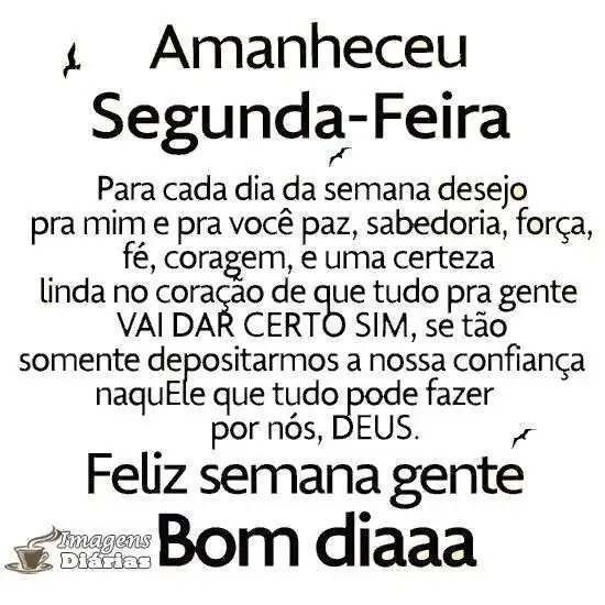 Amanheceu segunda-feira