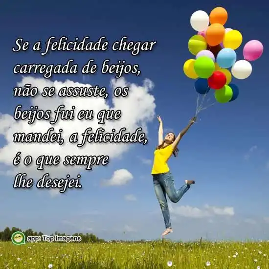 Felicidade carregada de beijos