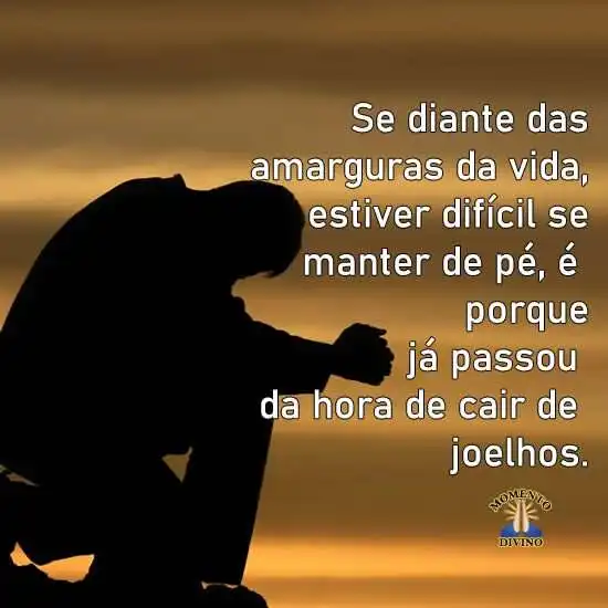 Hora de cair de joelhos