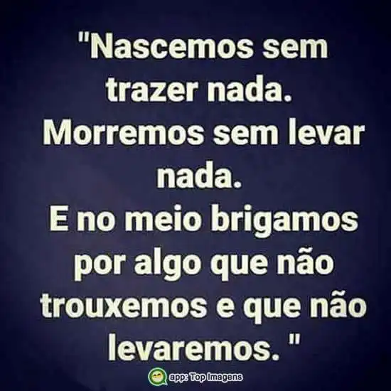 Nascemos sem nada