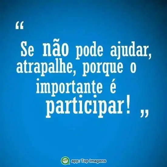 O importante é participar
