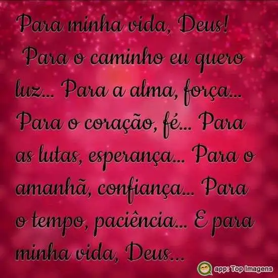 Para minha vida, Deus