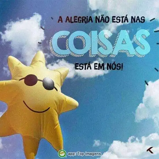 A alegria está em nós