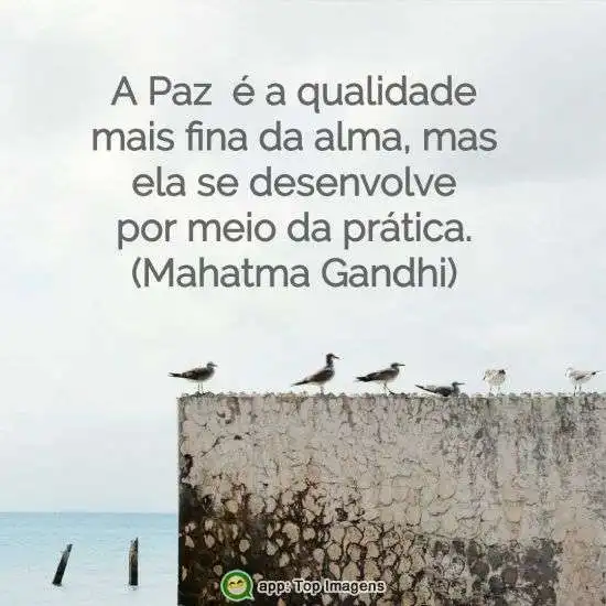 A paz é a qualidade mais fina da alma