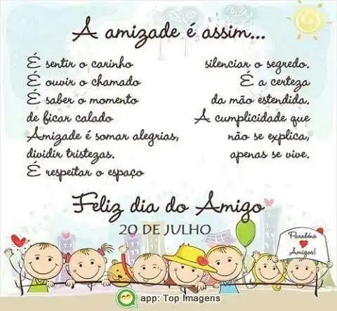 Feliz dia do amigo