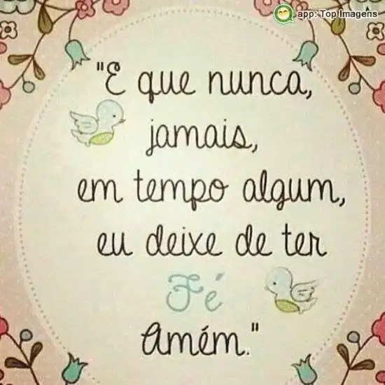 Que nunca perca a fé