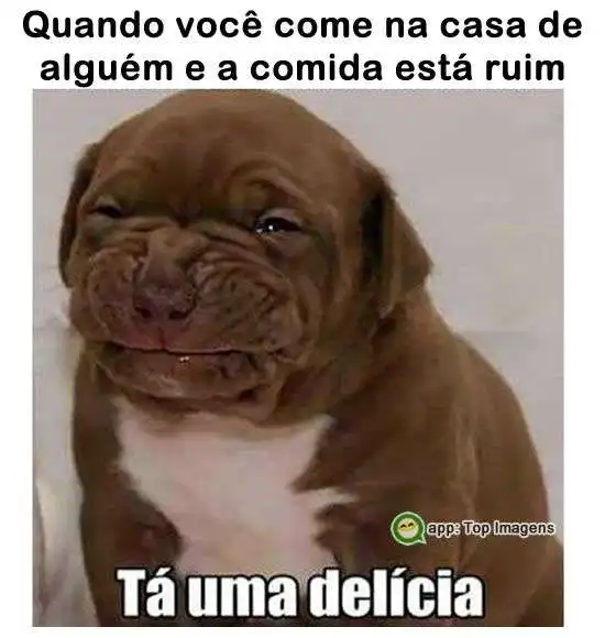 Quando a comida está ruim