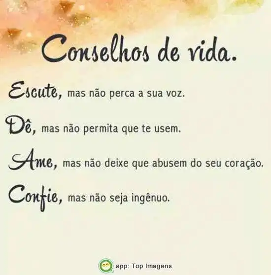 Conselhos da vida
