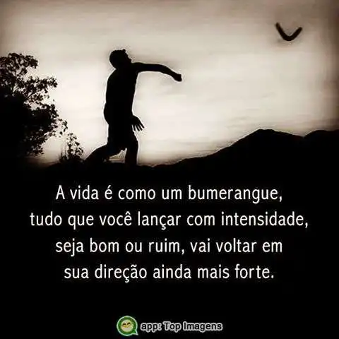 A vida é como um bumerangue