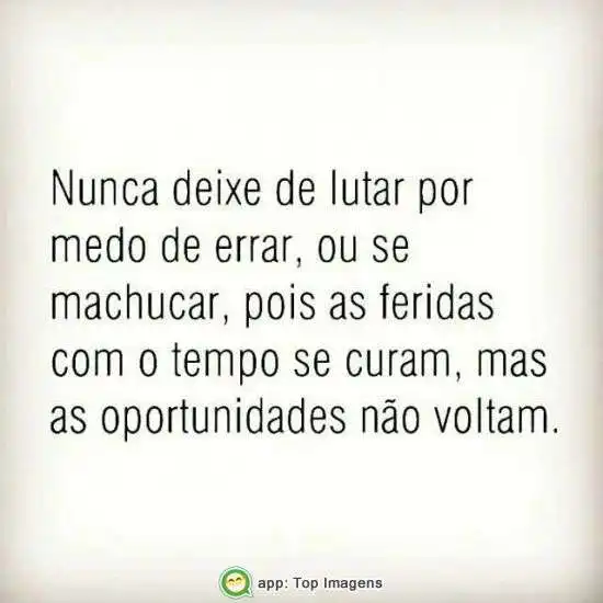 Nunca deixe de lutar