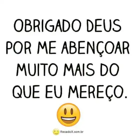 Obrigado Deus