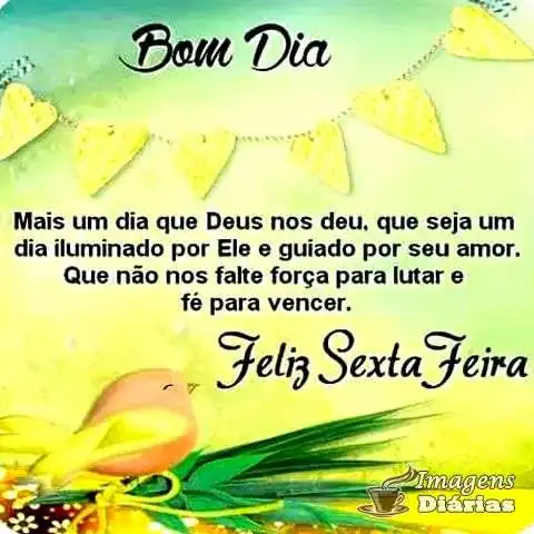 Bom dia e feliz sexta-feira