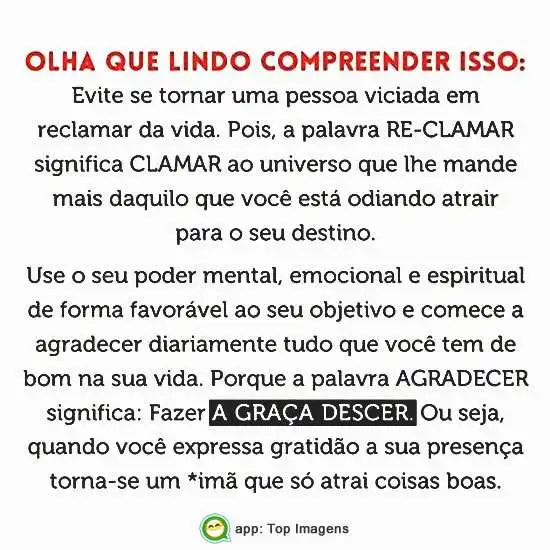 Reclamar e agradecer