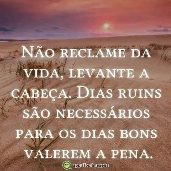 Não reclame da vida