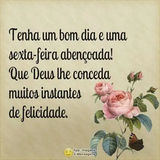 Bom dia e boa sexta-feira