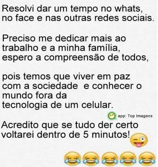 Dar um tempo no whatsapp