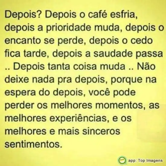 Deixar pra depois