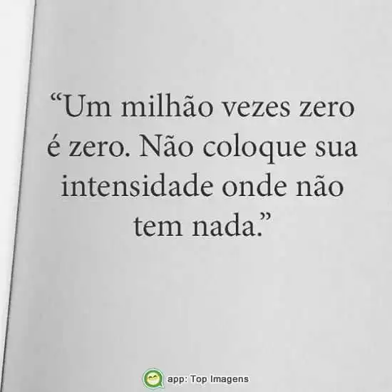 Intensidade em nada