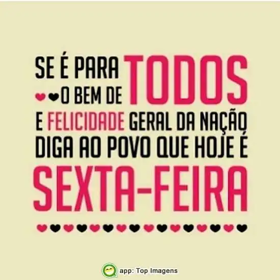 Hoje é sexta-feira