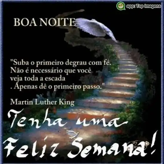 Boa noite e feliz semana