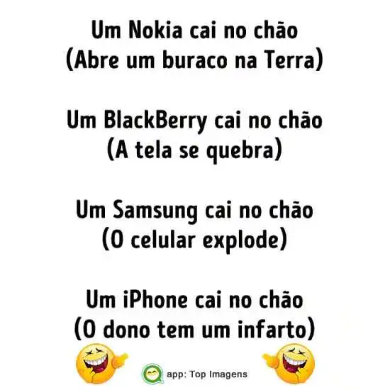 Celulares quando cai no chão