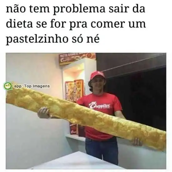 Comer só um pastel