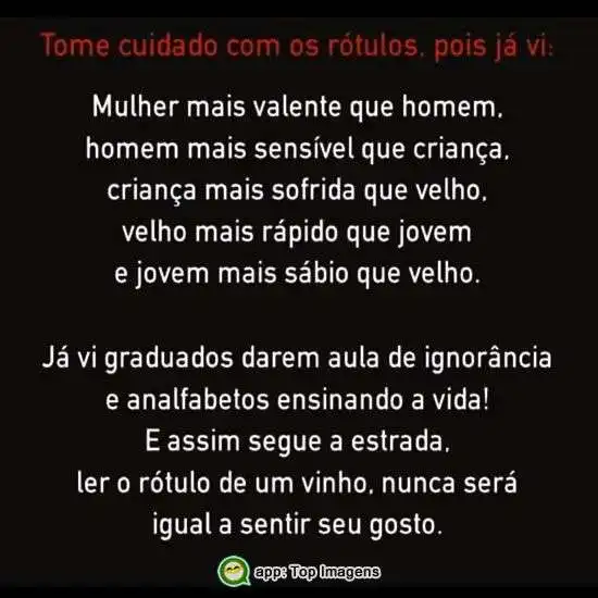 Cuidado com os rótulos