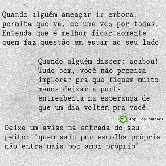 Quando alguém vai embora