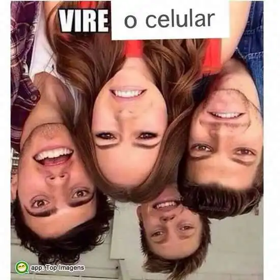 Vire o celular