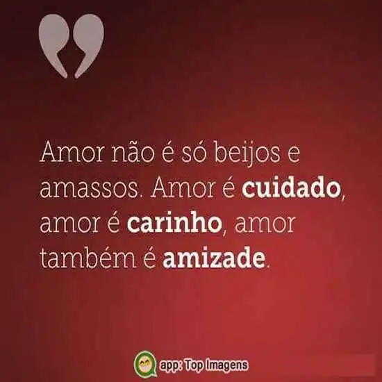 Amor é cuidado
