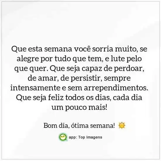 Ótima semana