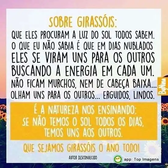 A natureza nos ensina