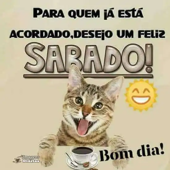 Bom dia e feliz sábado