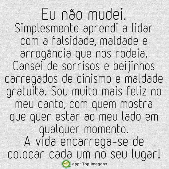 Cada um no seu lugar