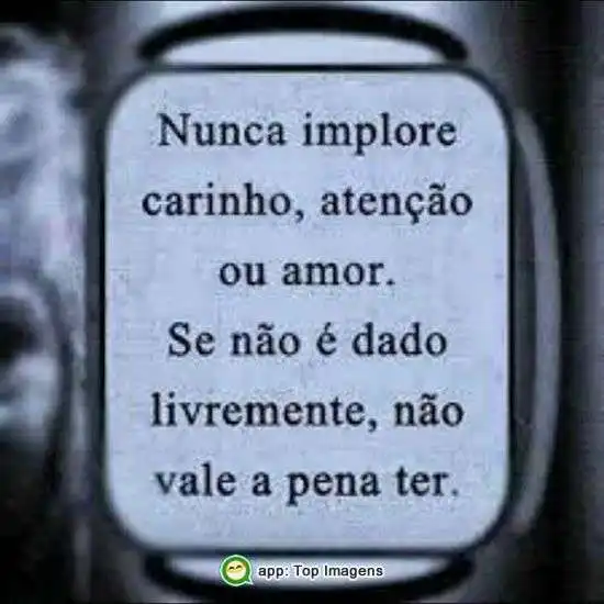 Nunca implore carinho