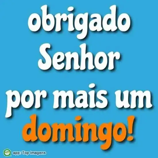 Obrigado pelo domingo