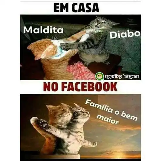 Em casa e no facebook