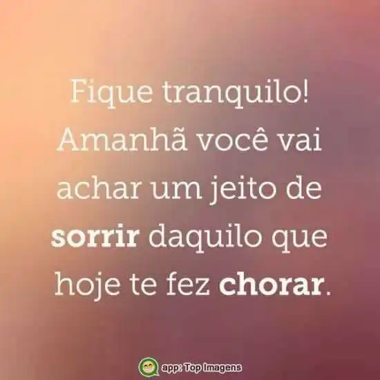 Fique tranquilo