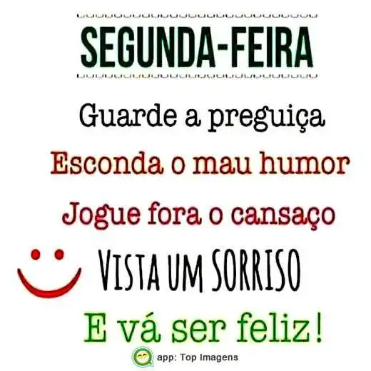 Feliz segunda-feira