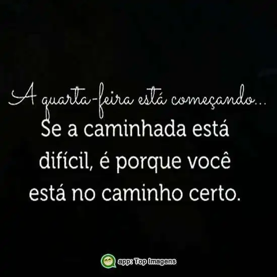 Quarta-feira começando