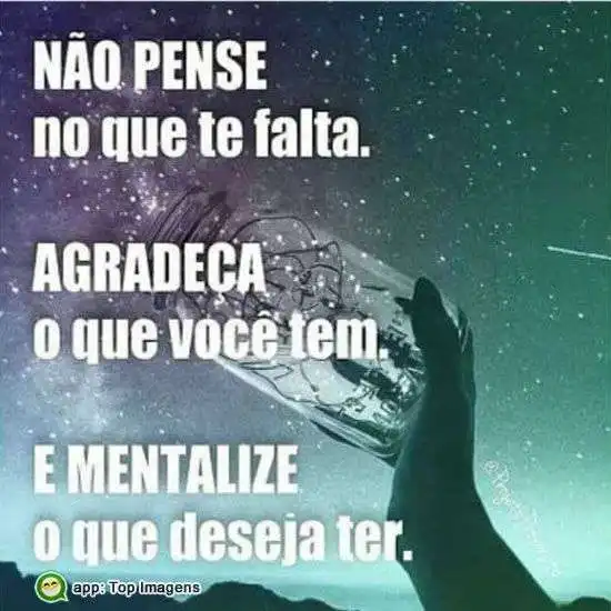 Agradeça o que você tem
