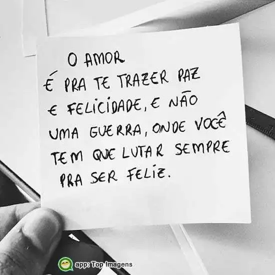 Amor, paz e felicidade
